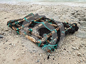 Fish aggregating device washed up on beach
