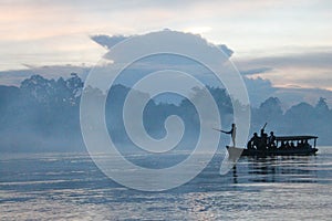 Fish Anglers in the Kapuas River, Nanga Pinoh District, Borneo