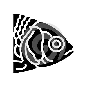 fish animal zoo glyph icon vector illustration