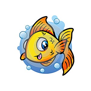 Fish Aquatic Mascot Design Vector