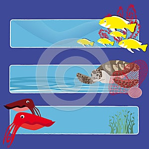 Fish banners 4 no text