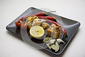 Fish barbeque closeup
