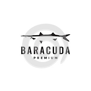 Fish barracuda minimal logo design