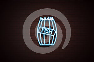 fish in a barrel icon in Neon