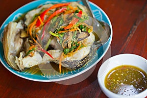 Fish bass food spicy thai food