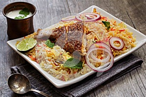 Fish Biryani made with basmati rice