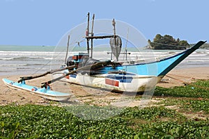 Fish Boat on the beach Sri Lanka