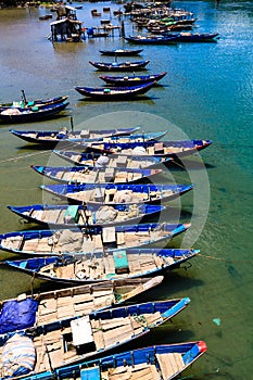 Fish boat in the Lang Co beach