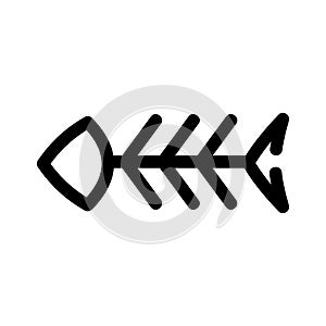 Fish bone icon or logo isolated sign symbol vector illustration