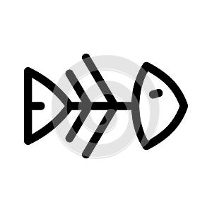 Fish bone icon or logo isolated sign symbol vector illustration