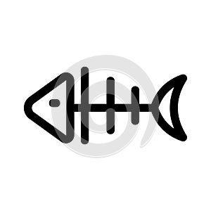 Fish bone icon or logo isolated sign symbol vector illustration