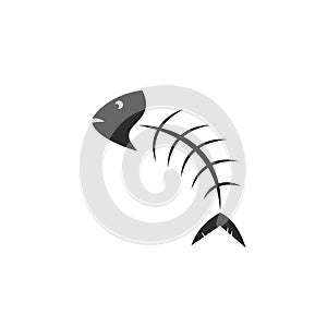 fish bone icon vector illustration design template