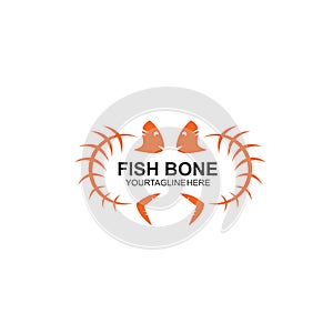 fish bone icon vector illustration design template