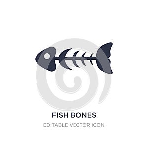 fish bones icon on white background. Simple element illustration from Animals concept