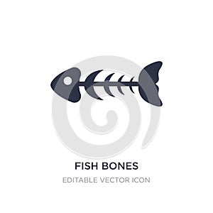 fish bones icon on white background. Simple element illustration from Animals concept photo