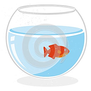 Fish in a bowl vector