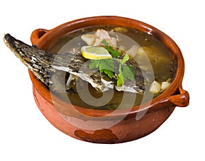 Fish broth with sturgeon