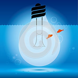 Fish and bulb combination.