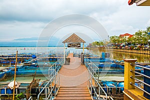 Fish cage in Kwan Phayao lake