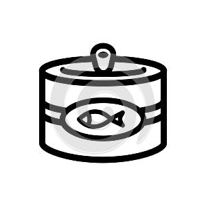 Fish can line icon