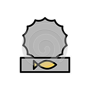 Fish, canned food icon. Simple color with outline vector elements of camping icons for ui and ux, website or mobile application