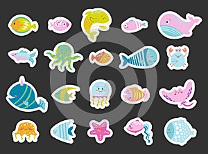 Fish characters underwater world photo