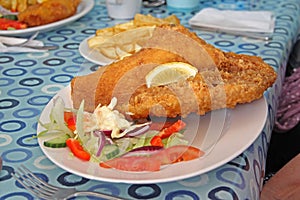 Fish and chip dinner supper