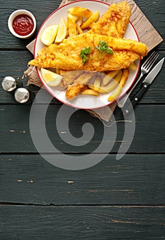 Fish and chips background