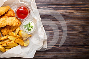 Fish and chips dish