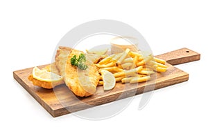 fish and chips with french fries