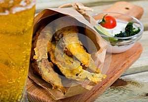 Fish Chips - fried tempura sardines