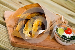 Fish Chips - fried tempura sardines