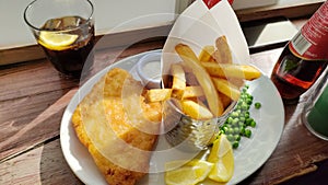 Fish and chips in London.