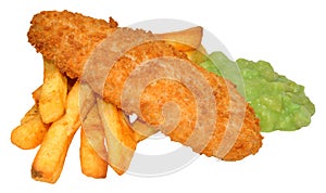 Fish And Chips With Mushy Peas