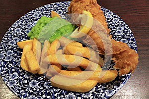 fish and chips with mushy peas, traditional british food
