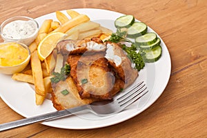 Fish and Chips on a Plate
