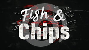 Fish and Chips Sign - Generative AI Illustration