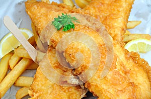 Fish and chips takeaway photo