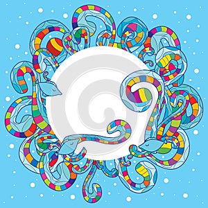 Fish colorful swirl bubble