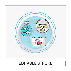 Fish concept line icon