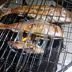 Fish cooking food