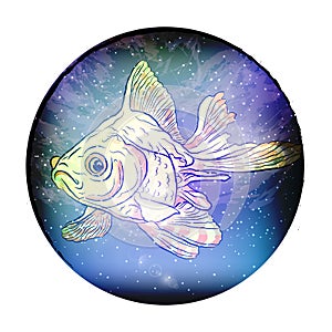 fish cosmic constellation of fish. Vector