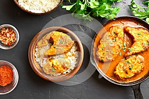 Fish curry with rice