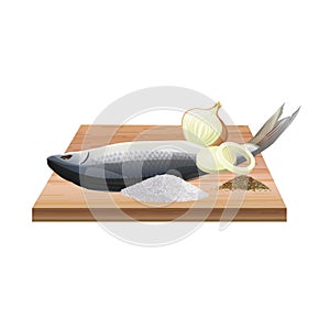 Fish on a cutting board