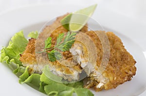 Fish dish -fried cod filet