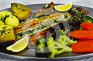 Fish dishes of Dorada Sparus aurata