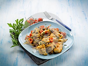 Fish with fennel tomatoes and capers