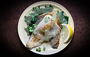 Fish fillet with chard