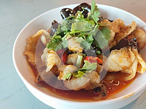 Fish Fillets in Chili Sauce