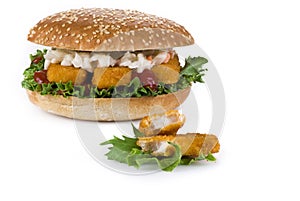 Fish fingers burger
